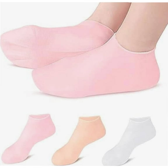 3 Pairs Moisturizing Socks Overnight, Thin Foot Spa Socks Cotton Moisture Enhancing Socks Cosmetic Moisturizing Socks for Dry Cracked Feet (M(35-37))