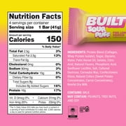 BUILT Sour Puff Protein Bar, Pink Lemonade, 16g Protein, Collagen, 150 Calories, 4 Count Box, 1.45 oz Bars