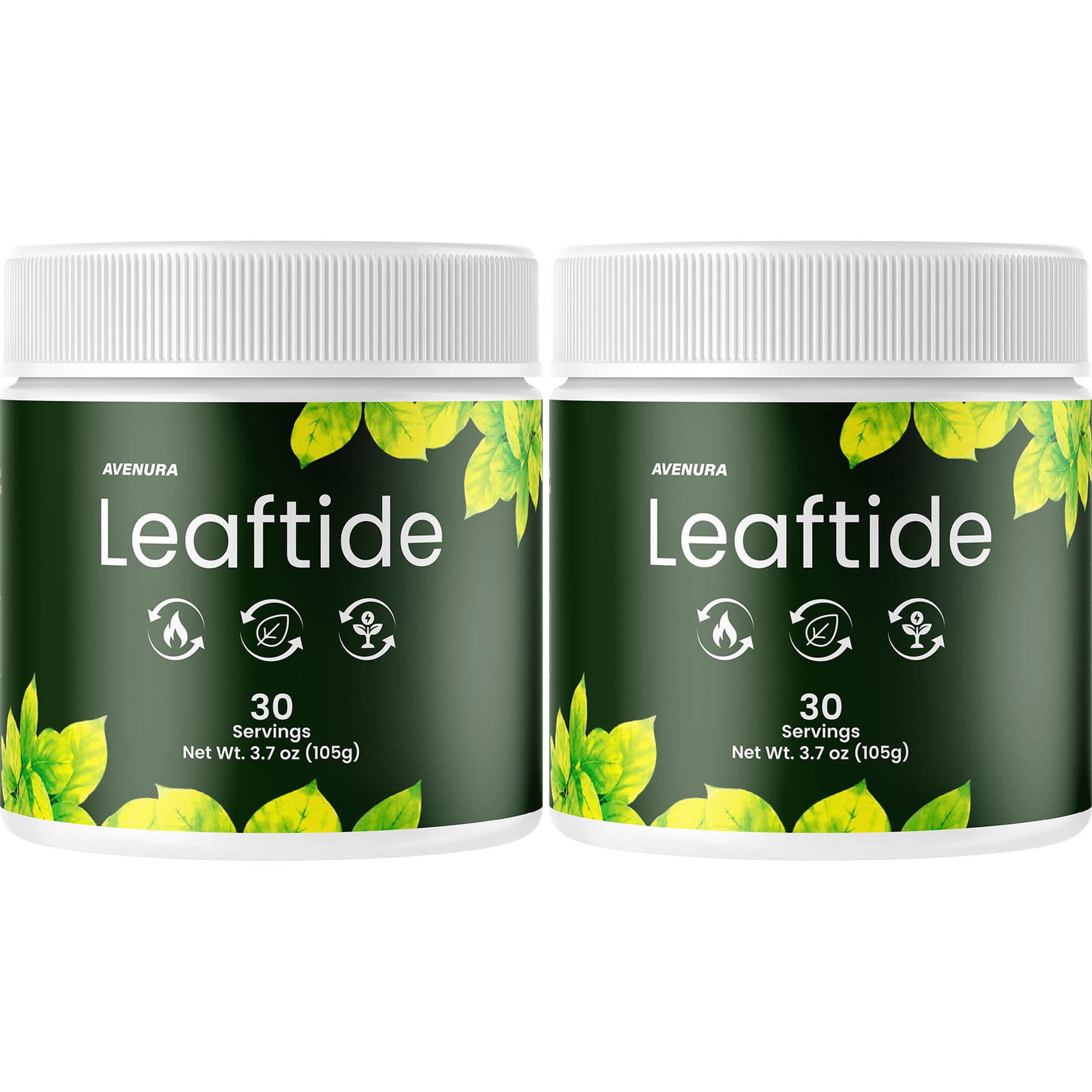Leaftide Supplement Powder Natural Ingredients to Support Energy, Healthy Weight, 2 Pack