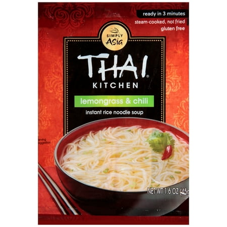Rice Noodle Soup - Thai Kitchen Gluten Free Lemongrass & Chili Instant Rice Noodle Soup, 1.6 oz