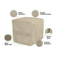 thumbnail image 4 of Covermates Elite Square Fire Pit Cover – Water-Resistant Outdoor Protection with Durable 300D Polyester, Mesh Air Vents & Adjustable Buckle Straps, SQUARE 42W x 42D x 35H, Khaki, 4 of 8