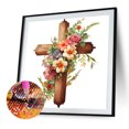 thumbnail image 2 of Cuadros Decorativos 5D bricolaje taladro redondo completo diamante pintura flor Cruz Kit decoración del hogar (sz3674) Wdftyju de costura negro 4 estilos, 2 of 9