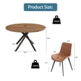 thumbnail image 5 of 45.3" Round Dining Table Set, Mid Century Modern Round Dining Table for 4 Person, with Steel Legs, Coffee Table for Kitchen Dining Room, Office, Save Space, 5 of 5