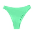 thumbnail image 4 of Women's Bikini Swim Bottom Briefs Ribbed High Cut Mid Waist Bathing Suit Bottom, 4 of 5