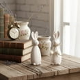 thumbnail image 5 of Decorr Wooden Easter Bunny Sculpture, Lifelike Vintage Animal Statue for Home Shelf Garden Patio Decor, Rustic Easter Gift for Collectors & Home Decor Enthusiasts, Indoor Outdoor Display, 5 of 5
