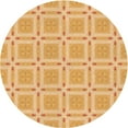 thumbnail image 1 of Ahgly Company Machine Washable Indoor Round Transitional Orange Area Rugs, 3' Round, 1 of 7