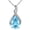 Light Blue, variant on 925 Sterling Silver Simulated Aquamarine Birthstone Pendant Necklace Women Gifts