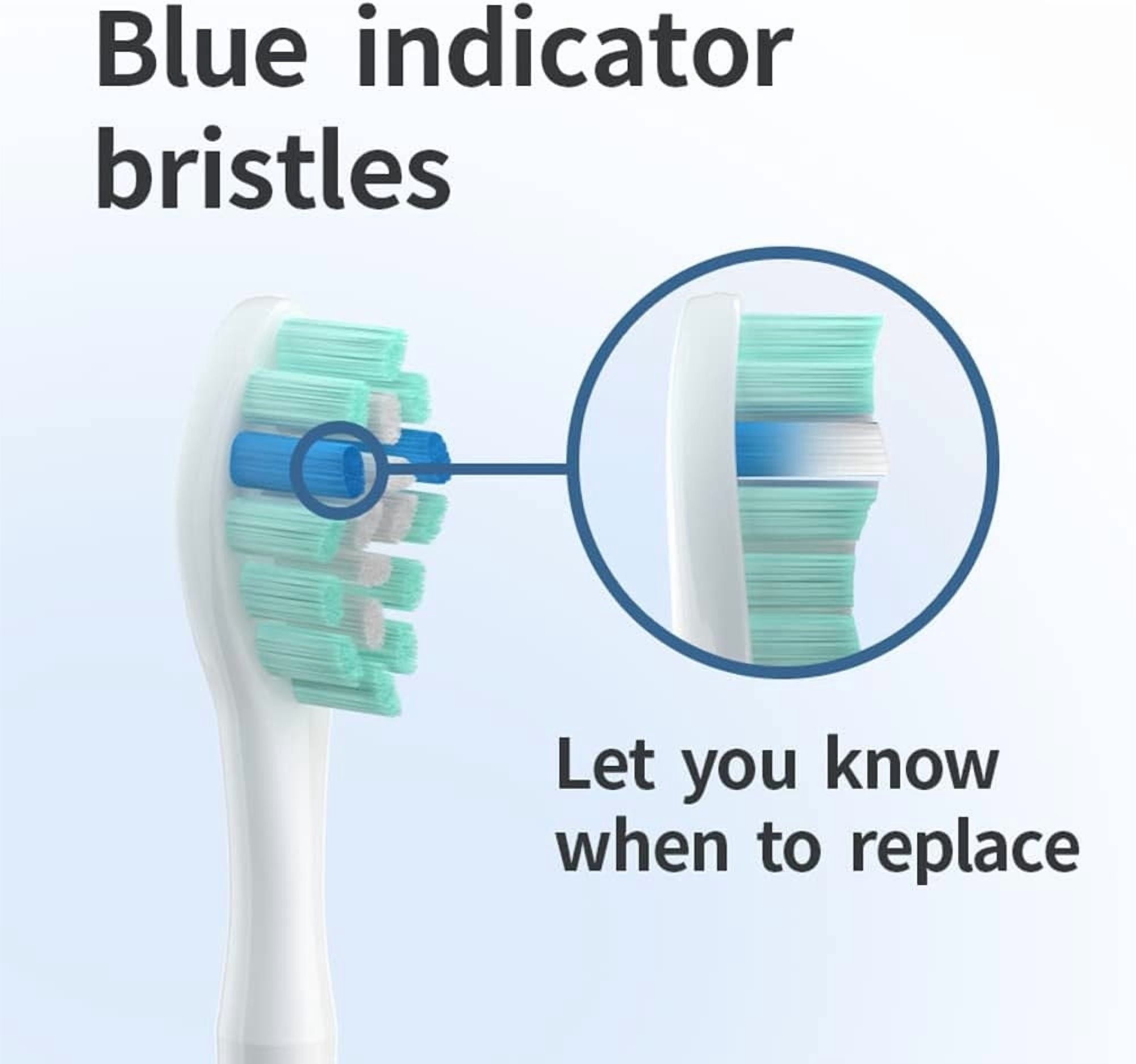 C2 Optimal Plaque Control Replacement Toothbrush Heads, Compatible with Phlilps Sonlcare Electric Toothbrush Brush Heads, HX9024, 8 Brush Heads, White