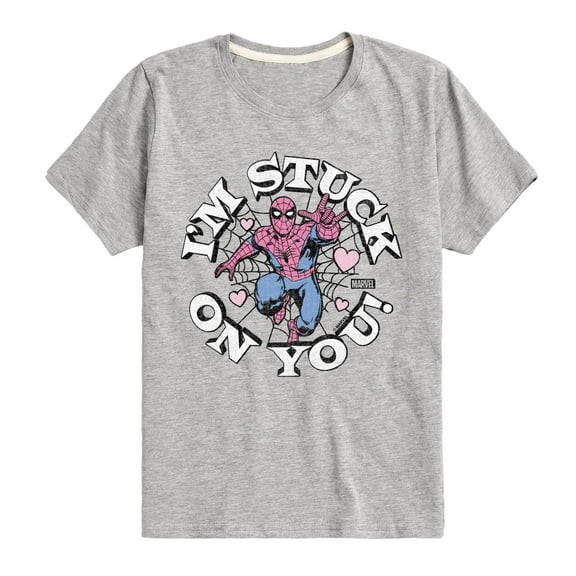 Marvel Spider-Man - Valentine I'm Stuck On You - Toddler And Youth Short Sleeve Graphic T-Shirt