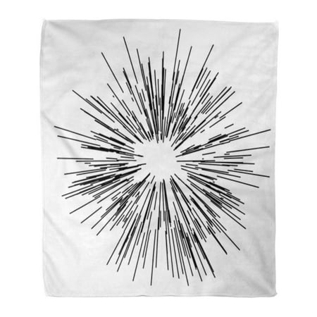 - LADDKE Flannel Throw Blanket Sun Burst Star Sunshine Radiating from The Center Soft for Bed Sofa and Couch 50x60 Inches