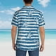 thumbnail image 4 of Balery Ocean on Striped Camisas hawaianas de manga corta para hombre, camisas playeras de corte holgado, camisas de vacaciones con botones,3X-Large, 4 of 7