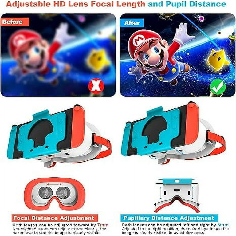 VR Headset Designed for Nintendo Switch & Switch OLED Console with