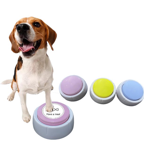 Botones Para Perros Con Función De Grabación, Botones De Respuesta, Grabador De Juegos Para Mascotas E Interacción Con Perros,4 Botones Yuarrent PT002248-00