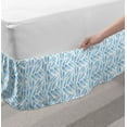 thumbnail image 2 of Feather Bed Skirt, Repetitively Scattered Oriental Feathers on a Plain Backdrop, Elastic Bedskirt Dust Ruffle Wrap Around for Bedding Decor, 4 Sizes, Deep Sky Blue Sky Blue, by Ambesonne, 2 of 2