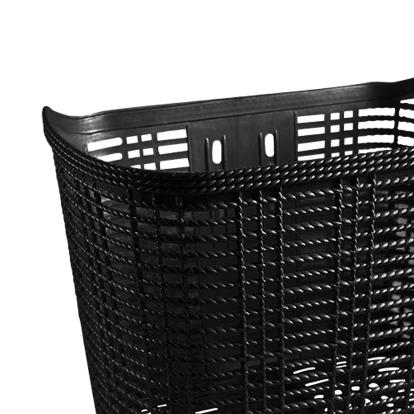 DimyFew Bicycle Basket Storage Basket Lightweight Large Capacity Front Frame Bike Basket Black and Long strut