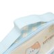 thumbnail image 3 of Large Pencil Case Cute Transparent Double Tier Handle Design Durable PU PVE Pencil Bag for Office School Travel Blue Kitten, 3 of 3