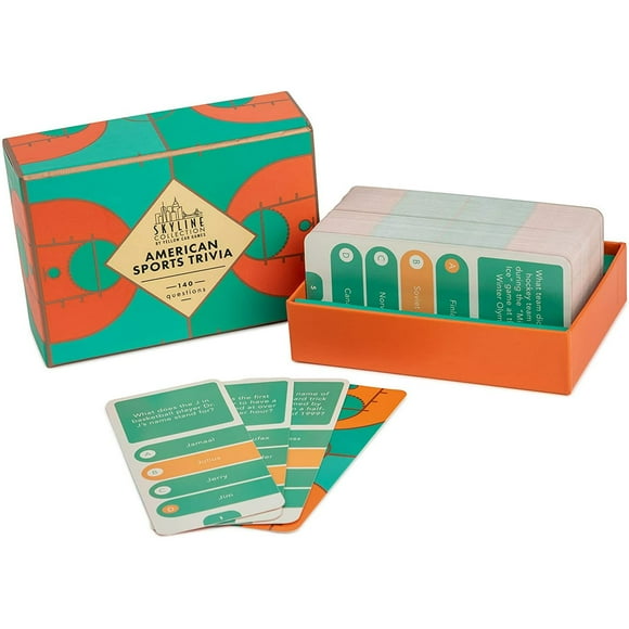 HTOOQ- World Travel Trivia, 140 Question Cards - Game Night Entertainment for Families & Friends, 2+ Players - Test Your Knowledge with Our Unique Skyline Collection Trivia Sets