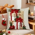 thumbnail image 6 of FastXmas 17.7x7.7" Christmas Style Pillow Covers Decoration,Santa Cottage Printing Pattern Pillow Case Ornament,Throw Pillow Cover for Sofa Couch, Indoor Outdoor Winter Xmas Holiday Party, 6 of 6