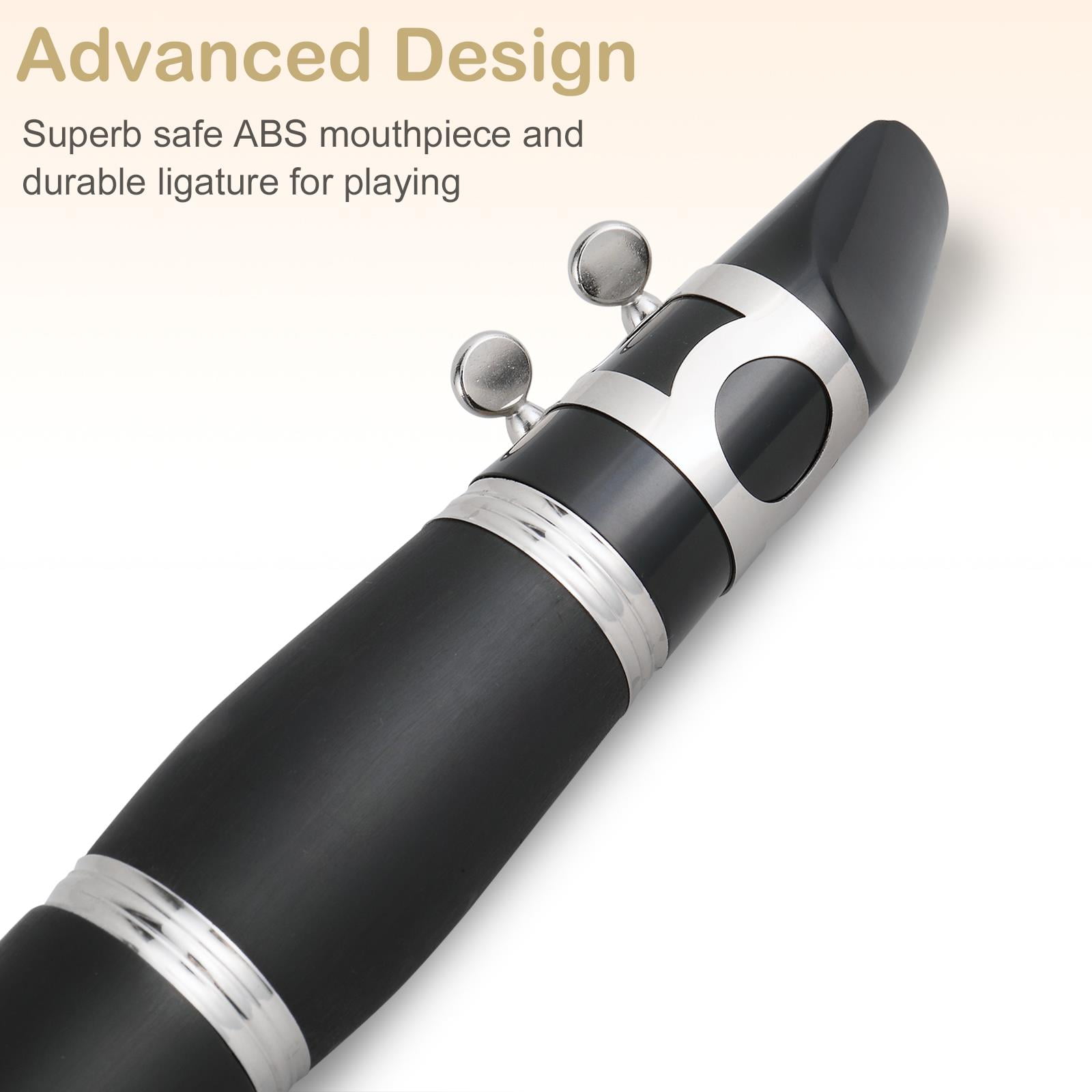 Ktaxon Nickel-plated Bakelite Black Student Bb Clarinet for Beginner