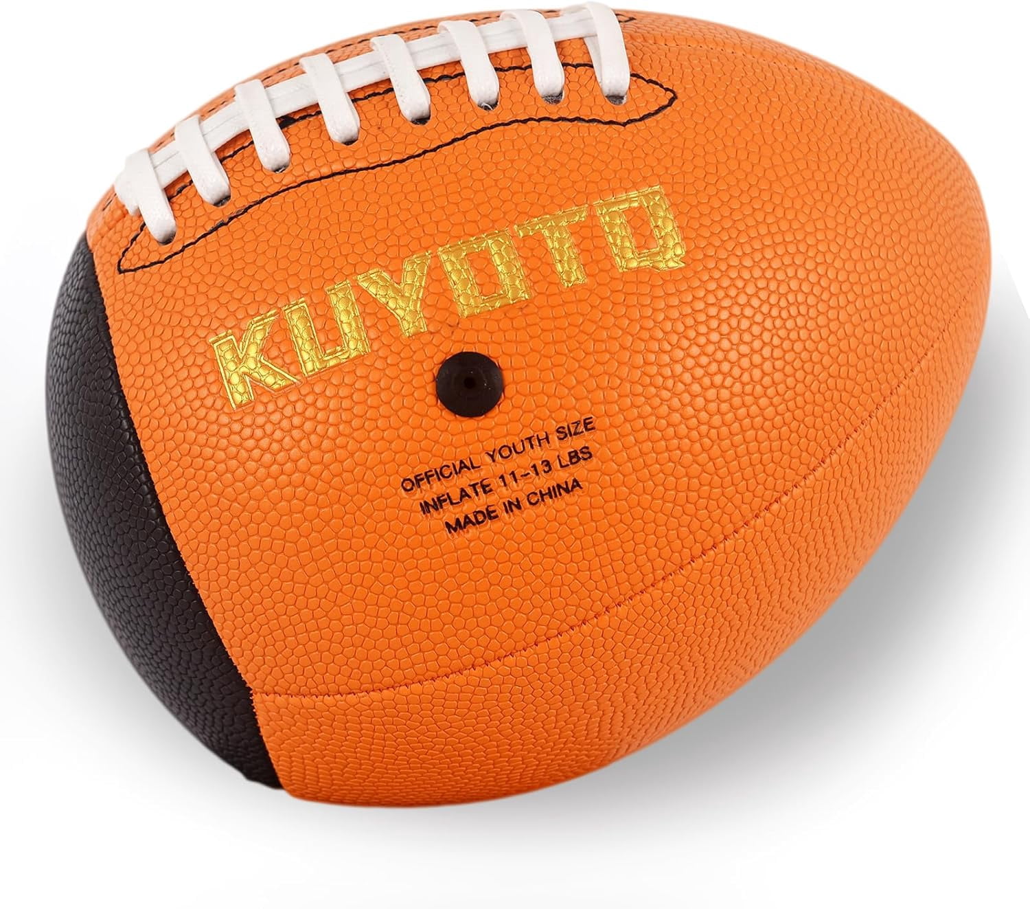 PassCatch Training Football, Peewee Size(Ages 3-9) Kids/Youth (Ages 7-13) Official Size(Ages 13+), Fatherless Bounce Back Leather Football Improving Enhance Solo Passing Catching Skills(Deflated)