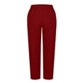 thumbnail image 6 of Tqyyweavej Women's Plus Corduroy Pants Drawstring Wide Leg Loose Tapered Trousers Oversized Solid Color Pants with Pockets Gifts for Women, 6 of 8