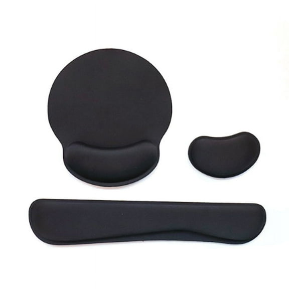 Keyboard Wrist Rest Pad Mouse Pad with Wrist Support Set of 3, Mousepad with Non-Slip Rubber Base, Ergonomic Memory Foam Mouse Wrist Cushion Support for Home Office Laptop Computer Gaming