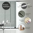 thumbnail image 3 of Piecenat Panel Track Blinds 23 in Cordless Paper for Sliding Door Vertical Window Blinds, Sage Gray, 85.5 in x 96 in, 3 of 7