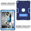 thumbnail image 2 of Case for 2019 iPad Air 3 10.5/2017 iPad Pro 10.5 inch, Kickstand Shockproof Kids Proof Case Heavy Duty High Impact Resistant Hybrid Three Layer Rugged Defender Full Body Protection Case, Blue, 2 of 7