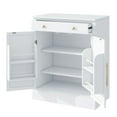 thumbnail image 3 of Modern Freestanding Kitchen Pantry, Buffet Food Storage, Coffee Bar Cabinet, 1 Pack, 35.4 x 28.7 x 17.5 in, 3 of 17
