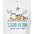 thumbnail image 3 of Garfield - Take Time Little Things - Juniors Cropped Graphic T-Shirt, 3 of 5