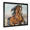 thumbnail image 2 of Designart 'Close Up Portrait Of A Horse In The Race' Farmhouse Framed Art Print, 2 of 4