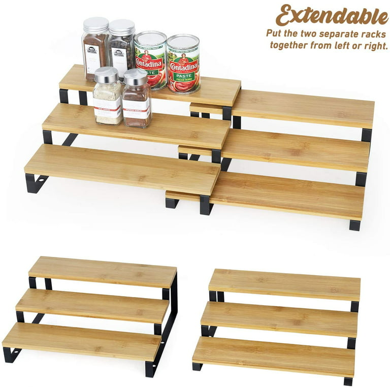Non Slip 3 Tier Spice Rack Step Shelf Organizer - For Kitchen,  Refrigerator, Pantry, Cabinet, Cupboards, Countertops & More - Bed Bath &  Beyond - 30220185