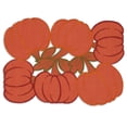 thumbnail image 5 of DII Modern Style Fabric Embroidered Pumpkin Placemat in Orange (Set of 4), 5 of 5
