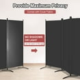 thumbnail image 4 of LUCKUP Room Divider 3 Panel Folding Privacy Screen for Bedroom, Living Room, Office, Freestanding Portable Temporary Wall Divider for Room Separation, 102" Lx71 W, Grey, 4 of 7