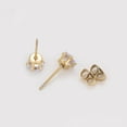 thumbnail image 4 of Clásicos Aretes Broquel Cristal Swarovski Dama Oro Laminado dorado Unitalla, 4 of 7