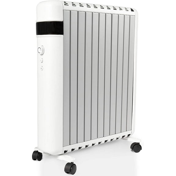 Electric Space Heater 1500W Panel Convector Heater with Wheels for Indoor Use Room Sizes up to 215ft.