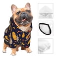 thumbnail image 3 of Fotbe Turkey And Autumn Sudadera con Estampado para Perros Pequeños – Suéter con Capucha para Mascotas, Tela Suave de Forro Polar con Bolsillo-Small, 3 of 7