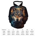 thumbnail image 7 of LAOLIUSN Men’s 3D Wolf Hoodie All Over Print Pullover Hooded Sweatshirt, Galaxy Moon Wolf Pack Graphic, Soft Stretch Polyester Spandex, S-4XL, 7 of 7