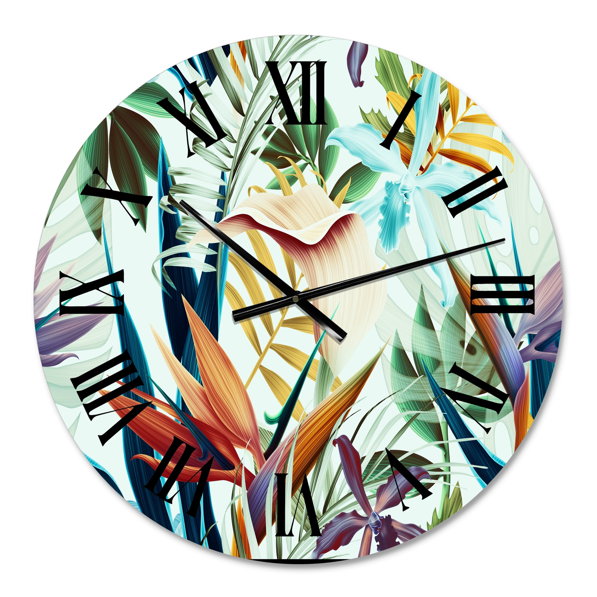 Designart 1 in Quartz Tropical Wall Clock