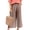 Gray, variant on Laqbezok Women's Cotton Linen Wide Leg Pants, Elastic Waist Cropped Culottes with Pockets, Summer Casual Loose Trousers Summer Beach Capri Pants for Daily Wear