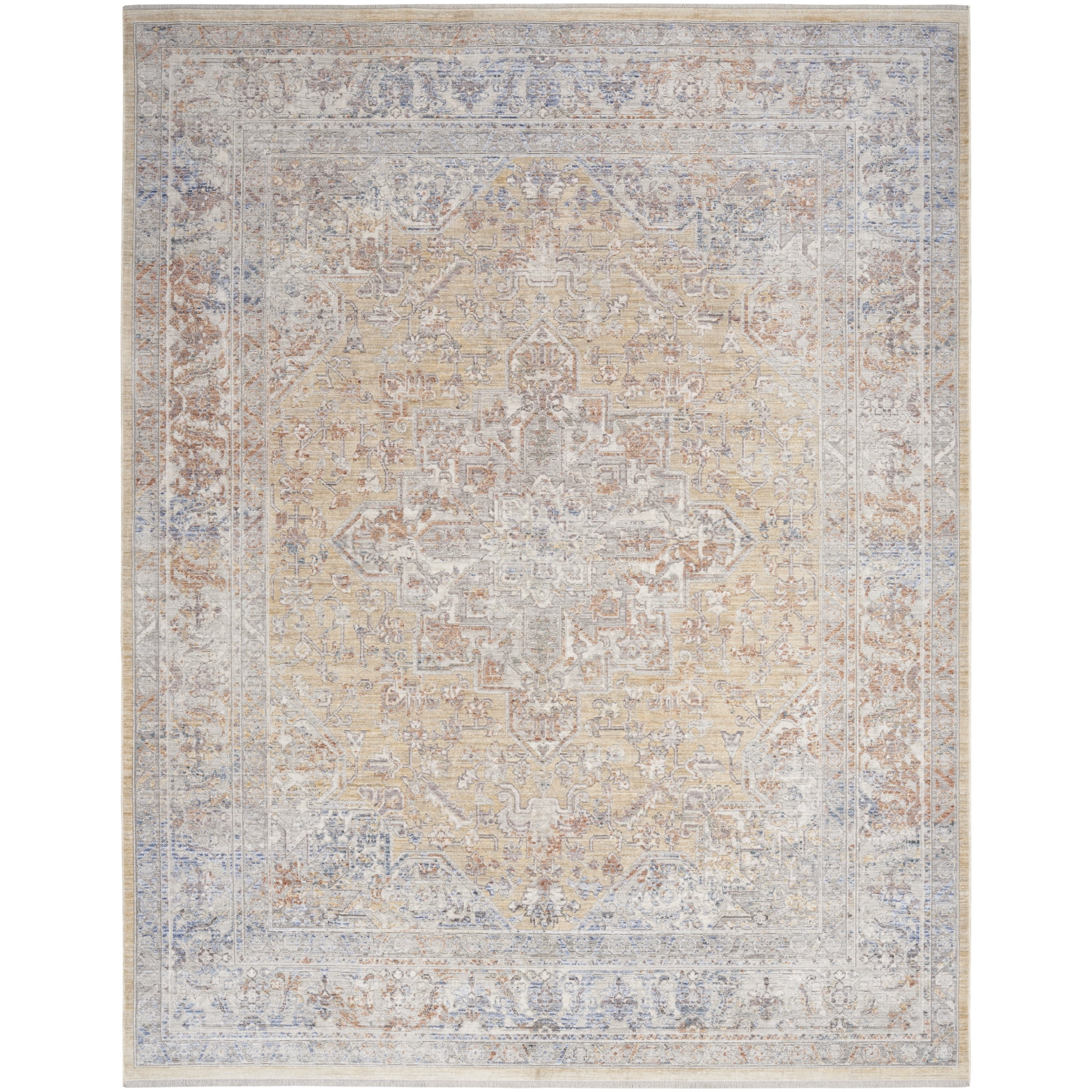 Nourison Elegant Heirlooms 7'10" x 10' Grey Gold Vintage Indoor Rug