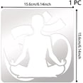 thumbnail image 2 of 2 Pcs Chakra Mandala Metal Stencils 6.14 inch Square Metal Chakra Stencil Stainless Steel Mandala Yoga Om Symbols, 2 of 9