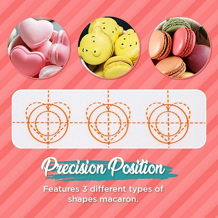 LotFancy Macaron Silicone Baking Mat, 16.5 x 11.5 in, 2Pcs