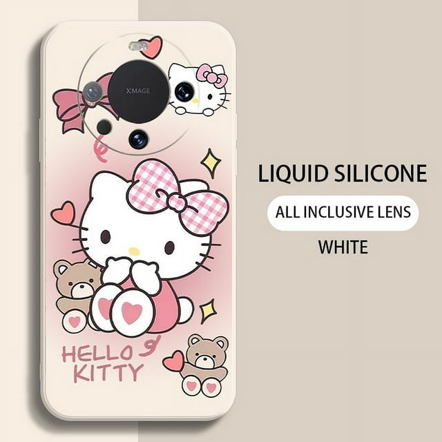 2024 Hello Kitty Cute Cat Phone Case For Huawei Mate 40 30 30E 20 10 Pro Plus Lite Liquid Silicon Shell Full Protection Fundas Liuxinyi