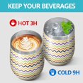 thumbnail image 4 of Modern 12oz Stainless Steel Insulated Wine Tumbler with Lid and Straw – Double Wall Vacuum Mug for Hot & Cold Drinks, 304 Steel Interior, Sweat-Free Design, 4 of 5