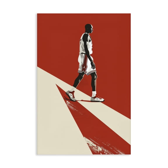 Stupell Industries Modern Retro Basketball Legend Canvas Art, 16 x 24, by Ray Powers