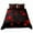 Red, variant on chaungfeng Geometric Black Queen Comforter Set,Light Honeycomb Bedding Set 3 Piece in A Bag,Bed Sheet Set Geometry Decor,Microfiber Lightweight All Season