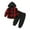Red, variant on Edvintorg 6M-3Y Toddler Boys Clothing Fashion Plaid Printed Long Sleeve Buttons Hooded Shirts and Pants Sets Fall School Kids Clothes Boys