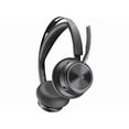 thumbnail image 2 of Poly Voyager Focus 2 Microsoft Teams Certified USBC-C Headset + USB-C/A Adapter - Microsoft Teams Certification - Google Assistant, Siri - Stereo - USB Type C - Wired/Wireless - Bluetooth, 2 of 6