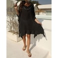 thumbnail image 2 of Beach Coverup Dress Crochet Hollow Out V Neck Swimwear Bikini Batwing Sleeve Swimsuit Cover Ups Bathing Suit Cover Up Alsol Lamesa, 2 of 6